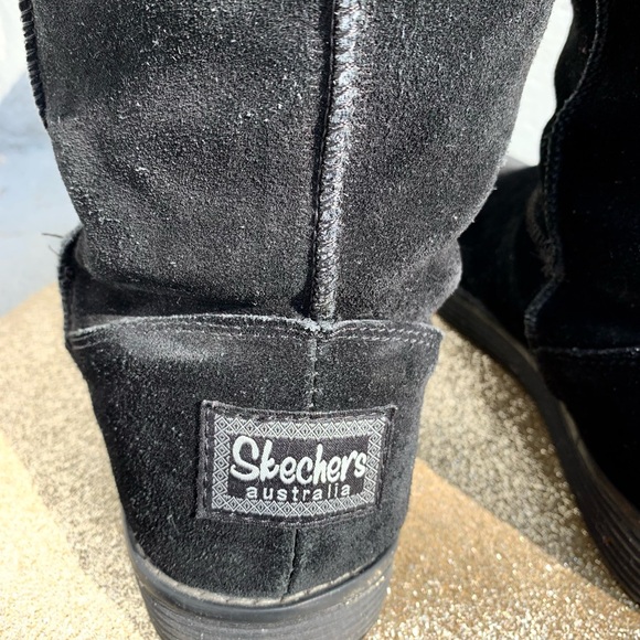 Tall sketcher furry boots blacks size 10 - Picture 4 of 8